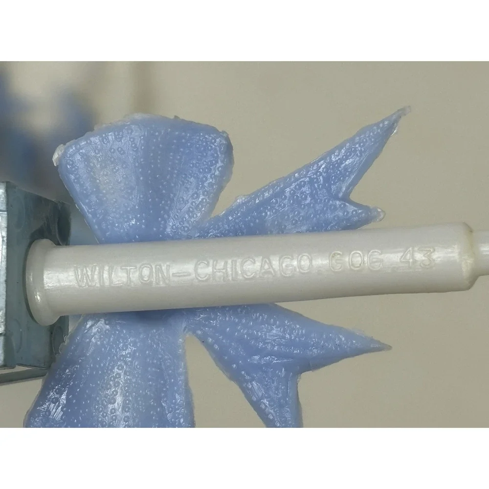 Vintage WILTON Happy Birthday Street Lamp Cake Toppers Decoration Blue Qty 8